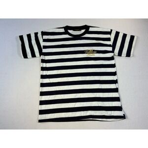 Vintage Venezia Italia‎ Relaxed Elegance Striped T Shirt Mens Medium Blue White